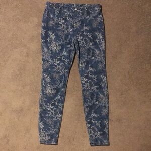 Floral Blue Women's Jeans